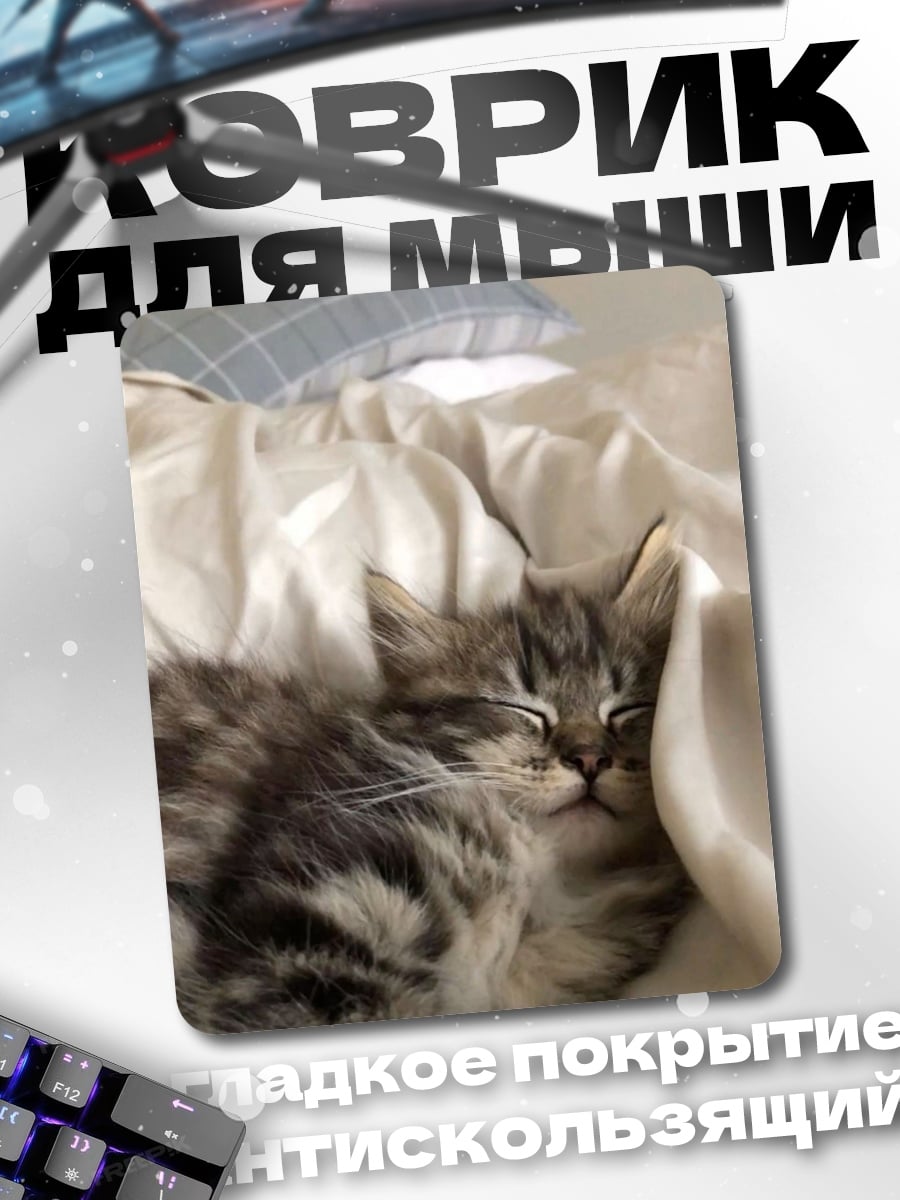 Коврик Два котенка спят