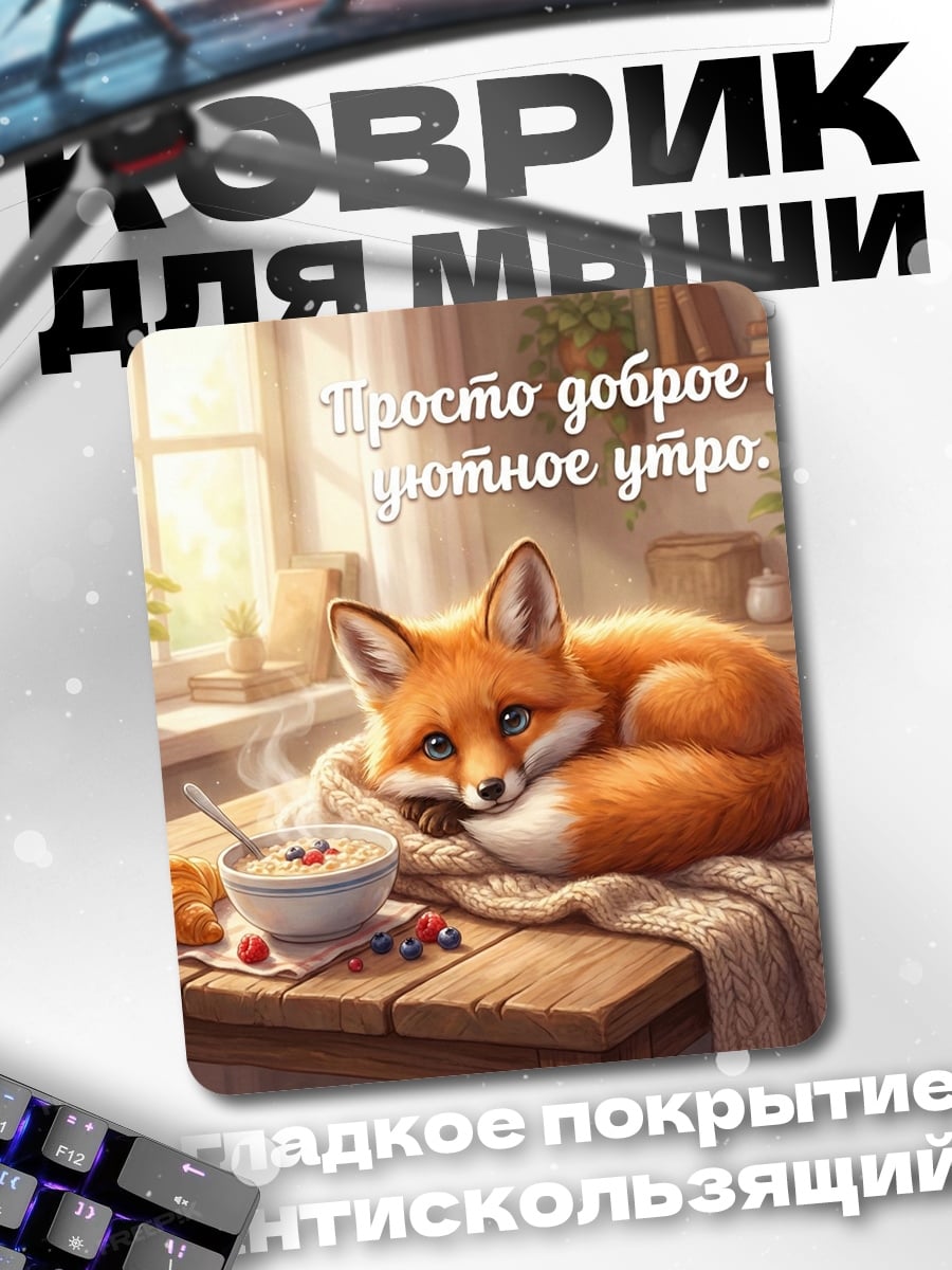 Коврик Уютное лисье утро