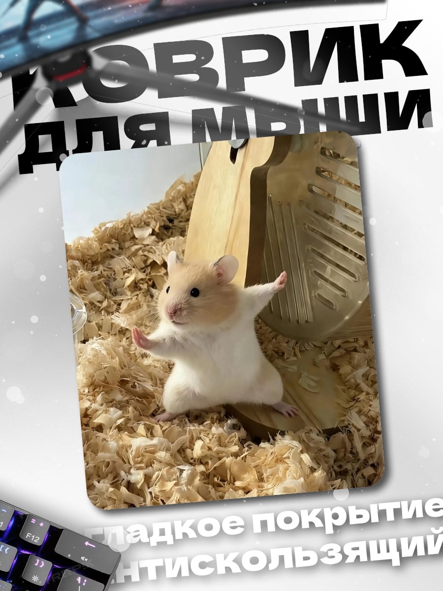 Коврик Хомяк на колесе