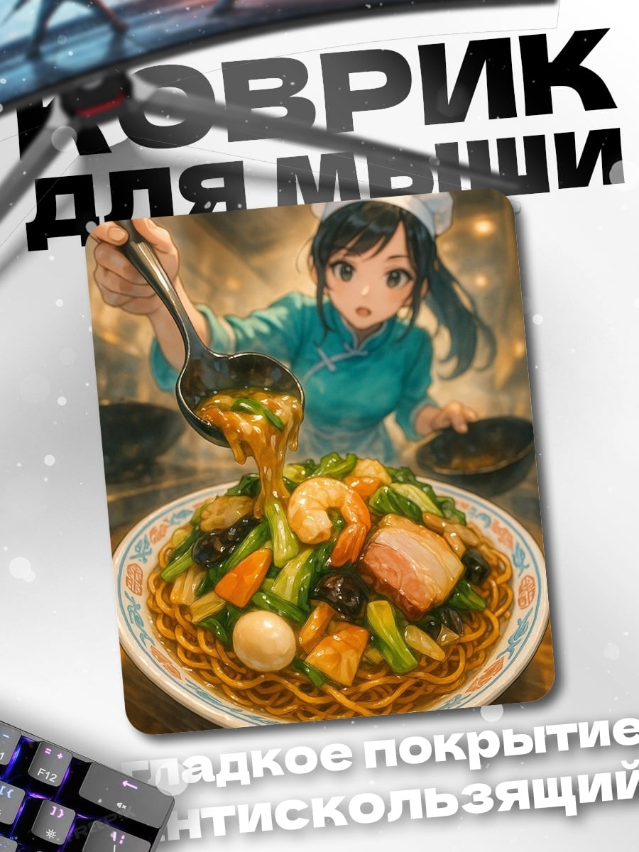 Коврик Аниме повар готовит