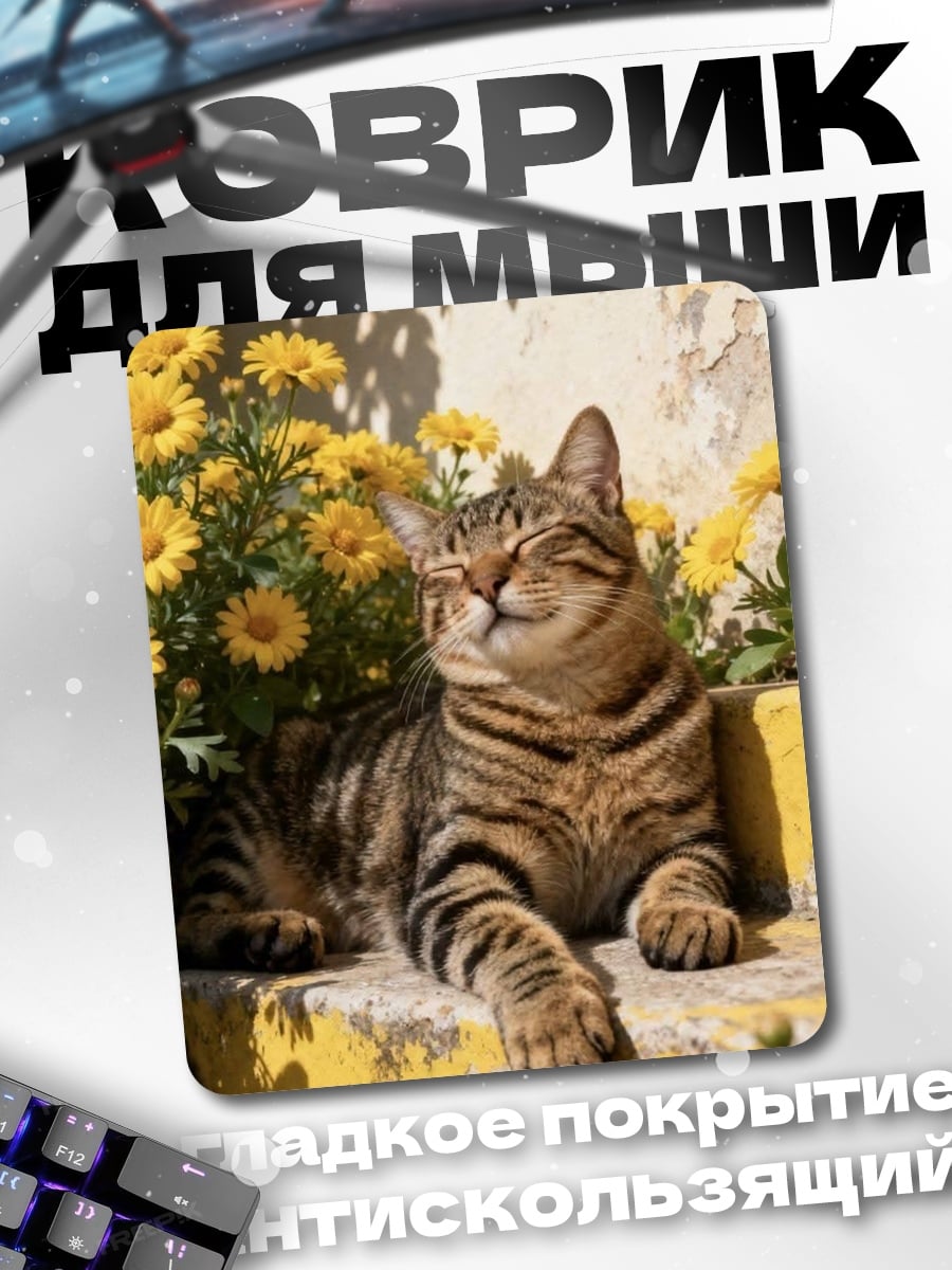 Коврик Кот на солнце