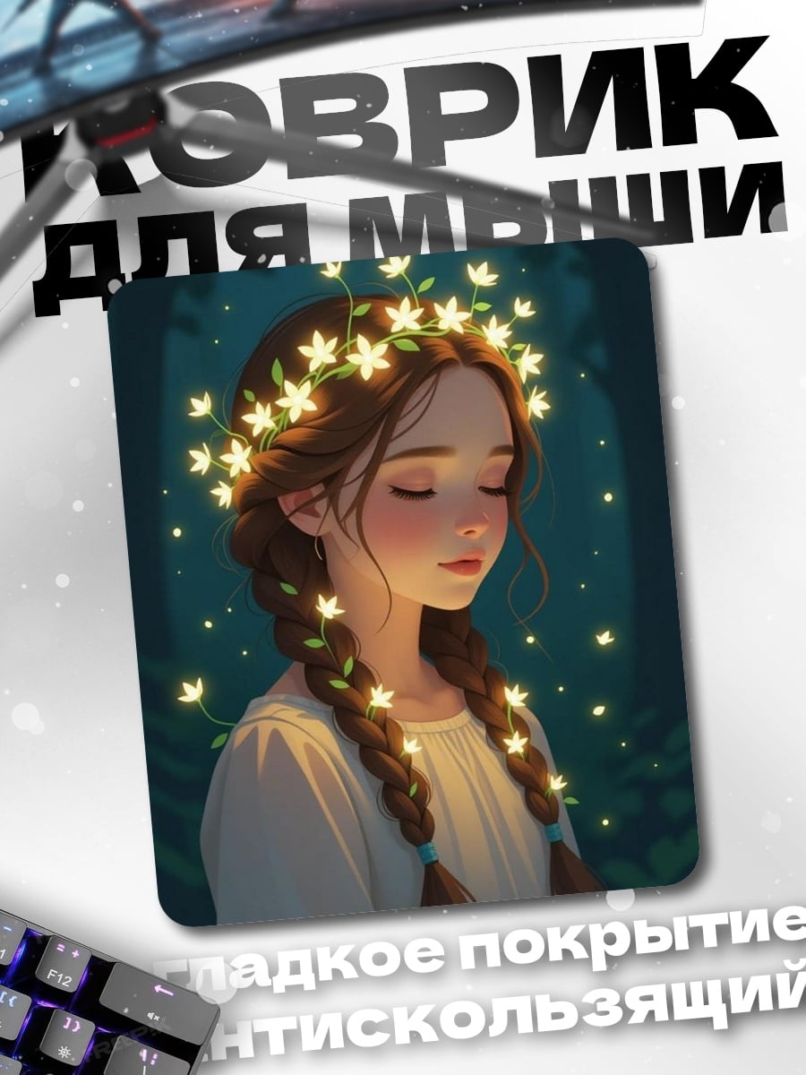 Коврик Девушка с венком