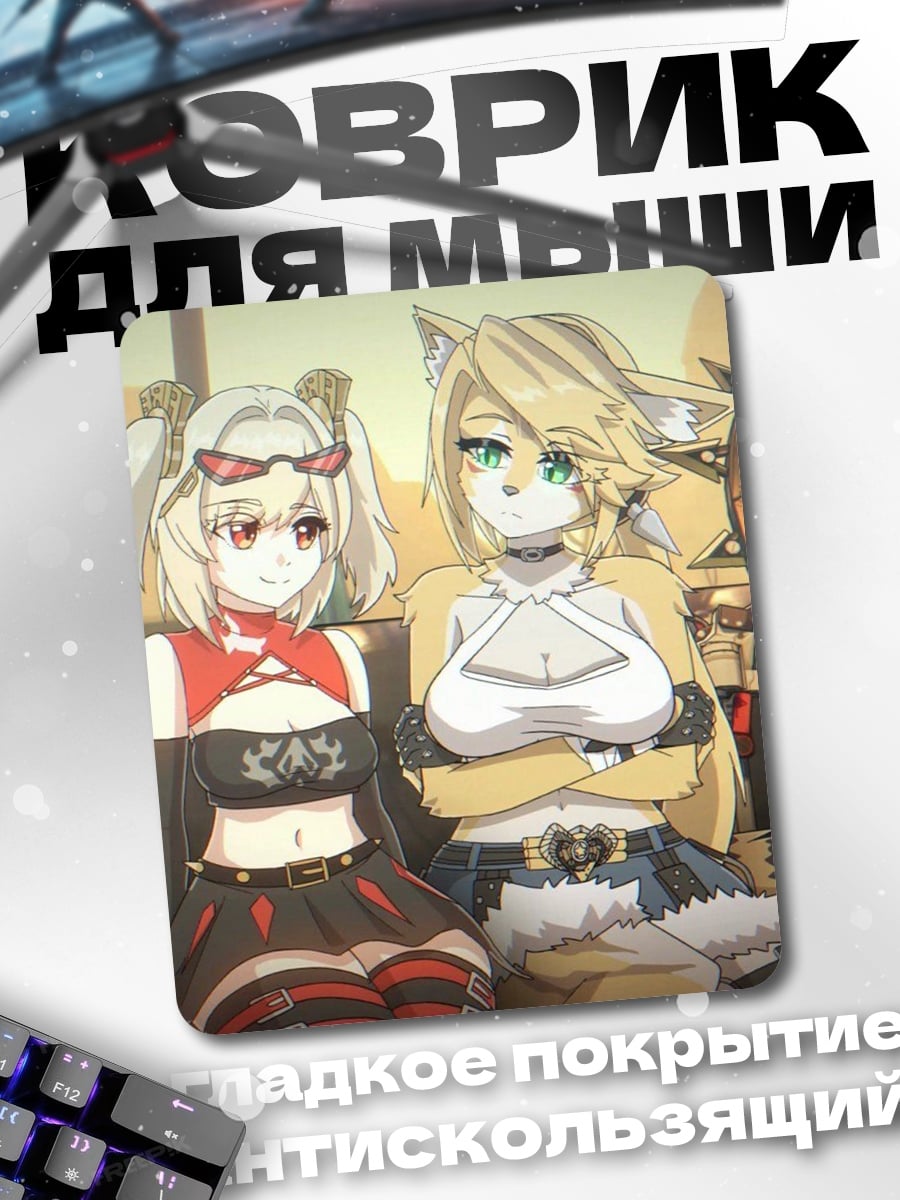 Коврик Две девушки аниме