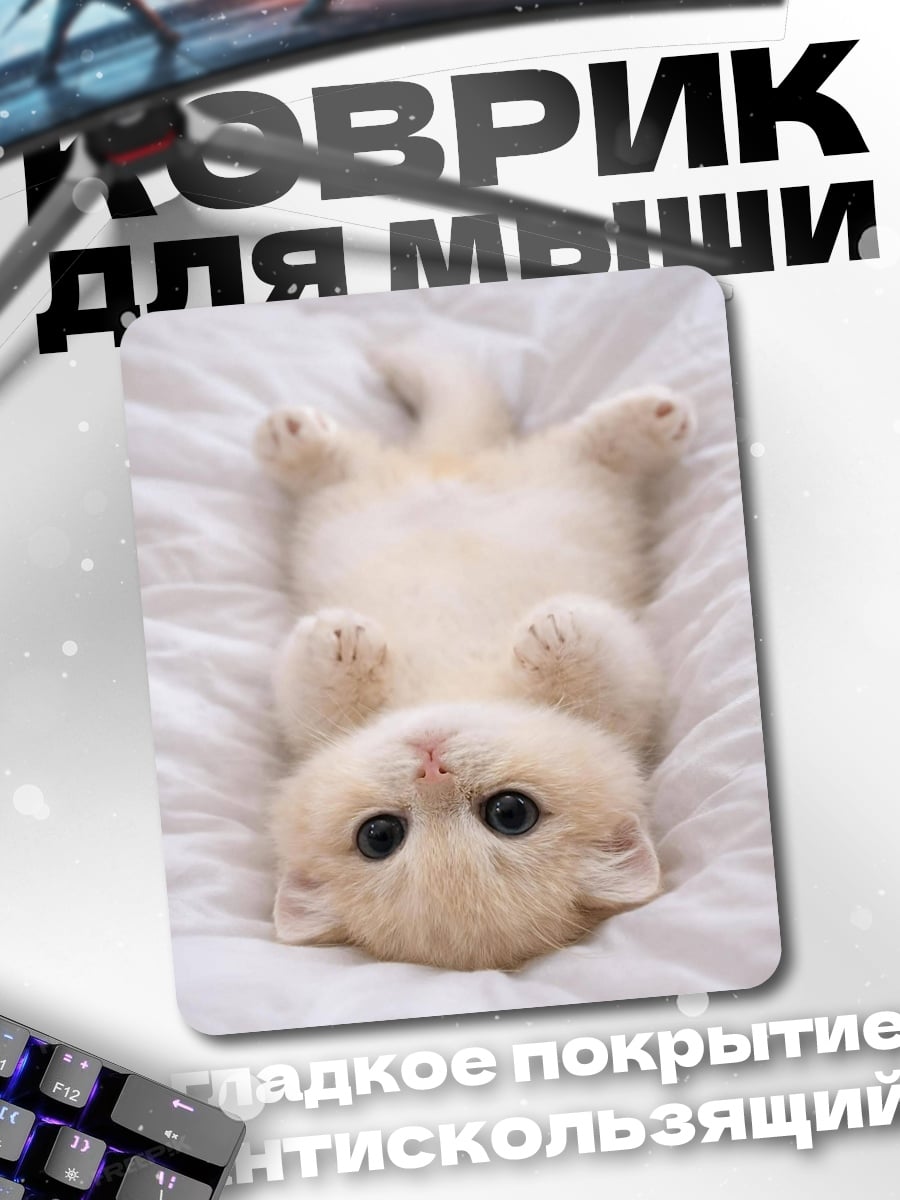 Коврик Пушистый котенок