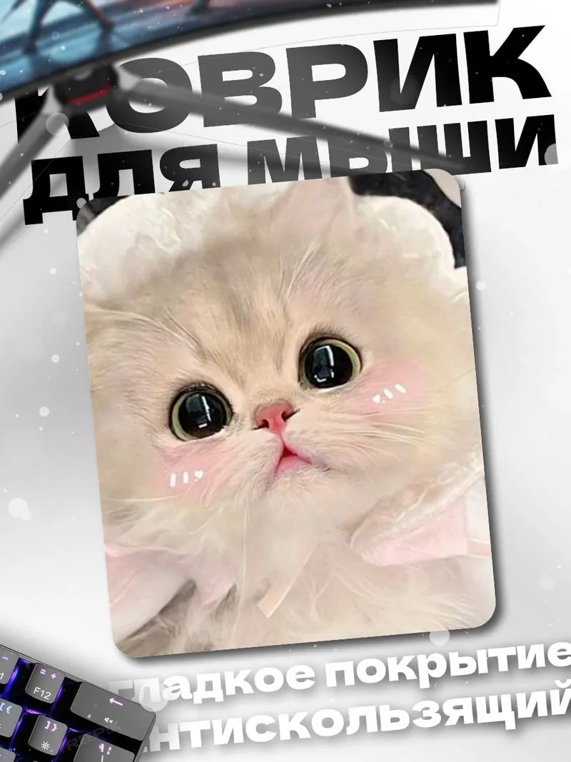 Коврик Пушистый котенок