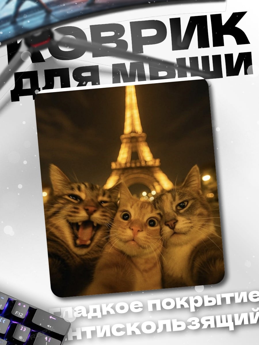 Коврик Коты в Париже