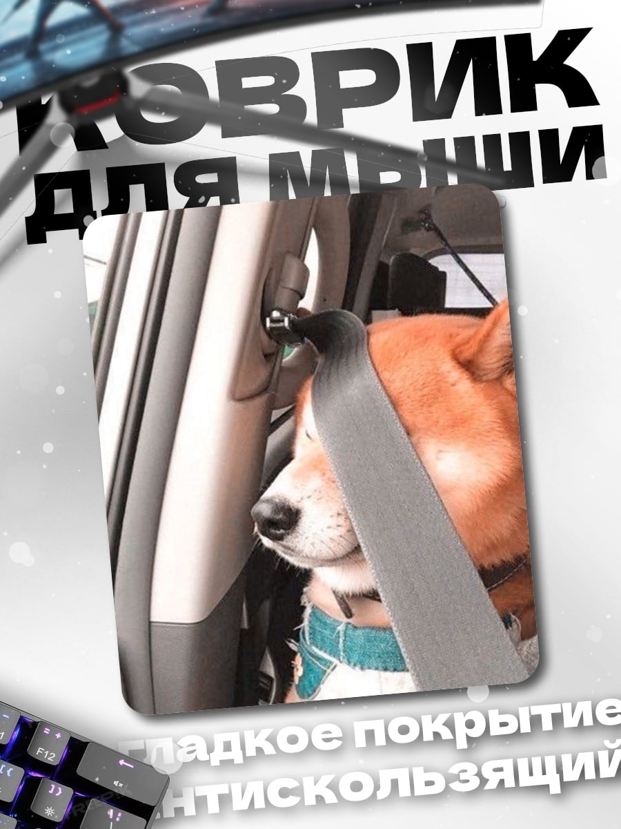 Коврик Собака в машине