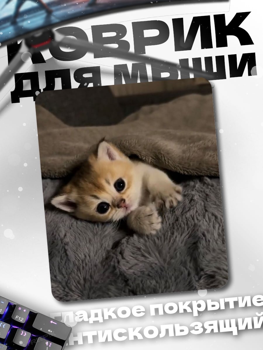 Коврик Котёнок под одеялом