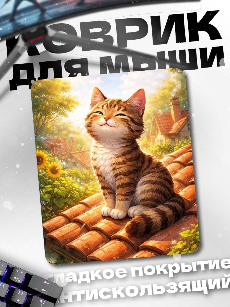 Коврик Кот на крыше