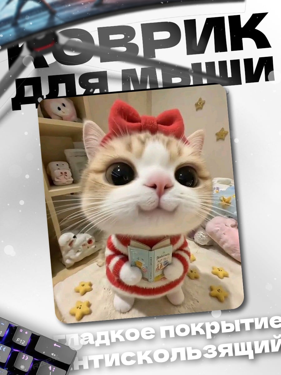 Коврик Котенок с бантом