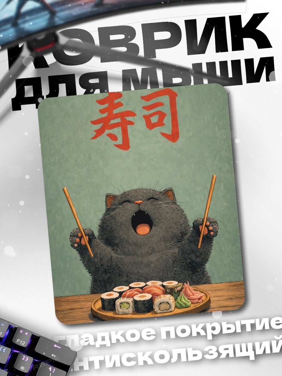 Коврик Кот суши мастер
