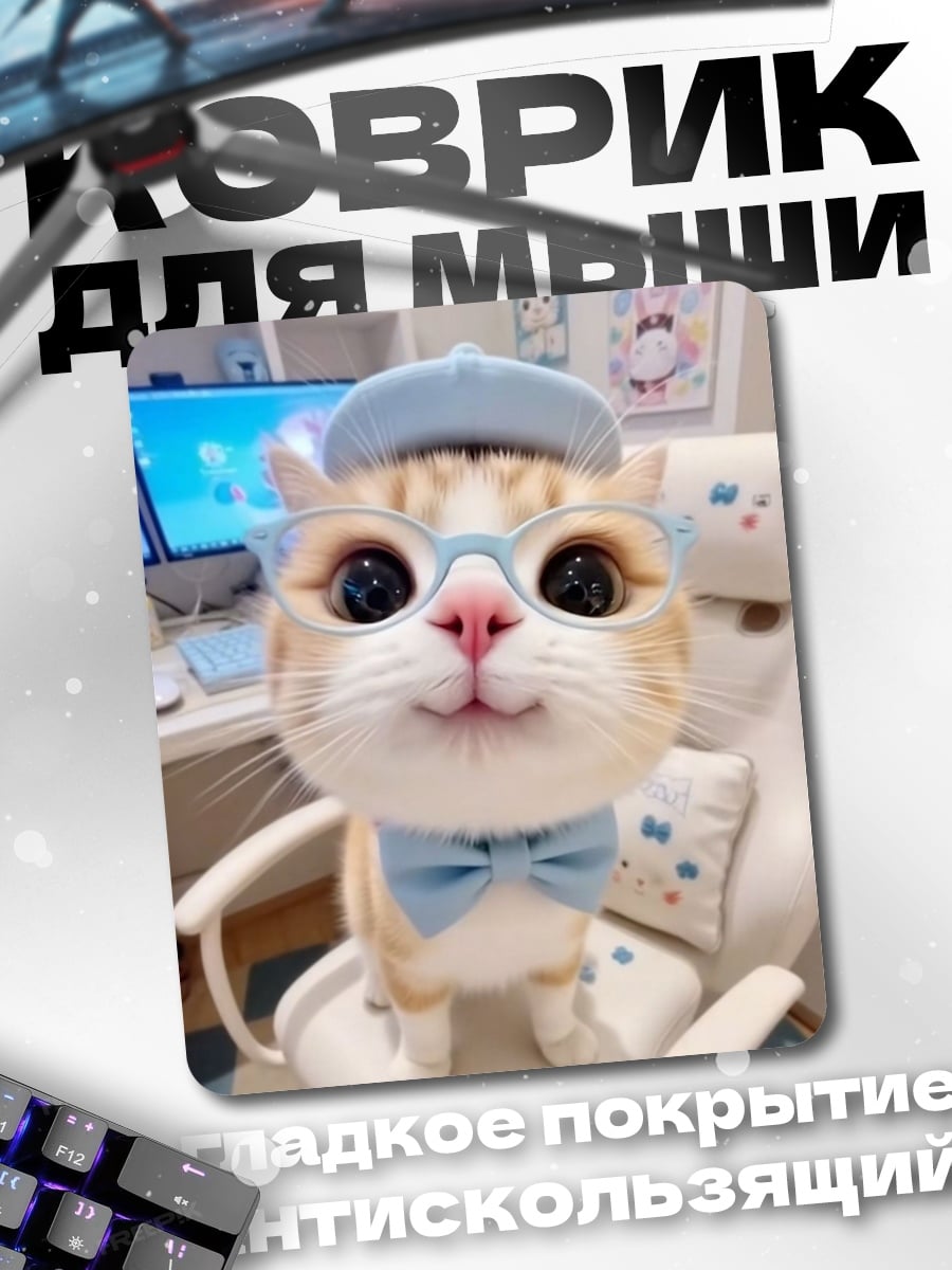 Коврик Кот в очках