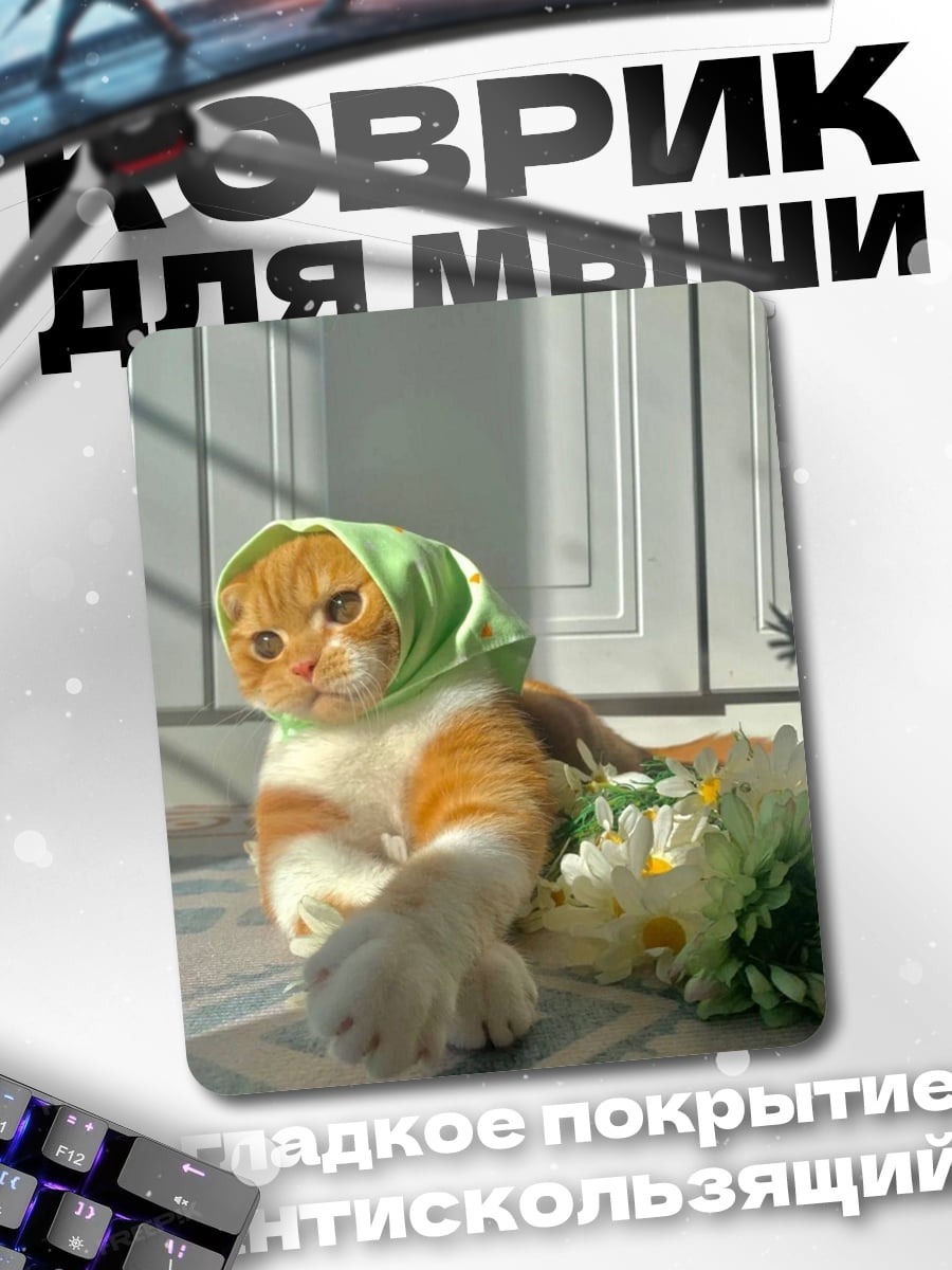 Коврик Кот в платке