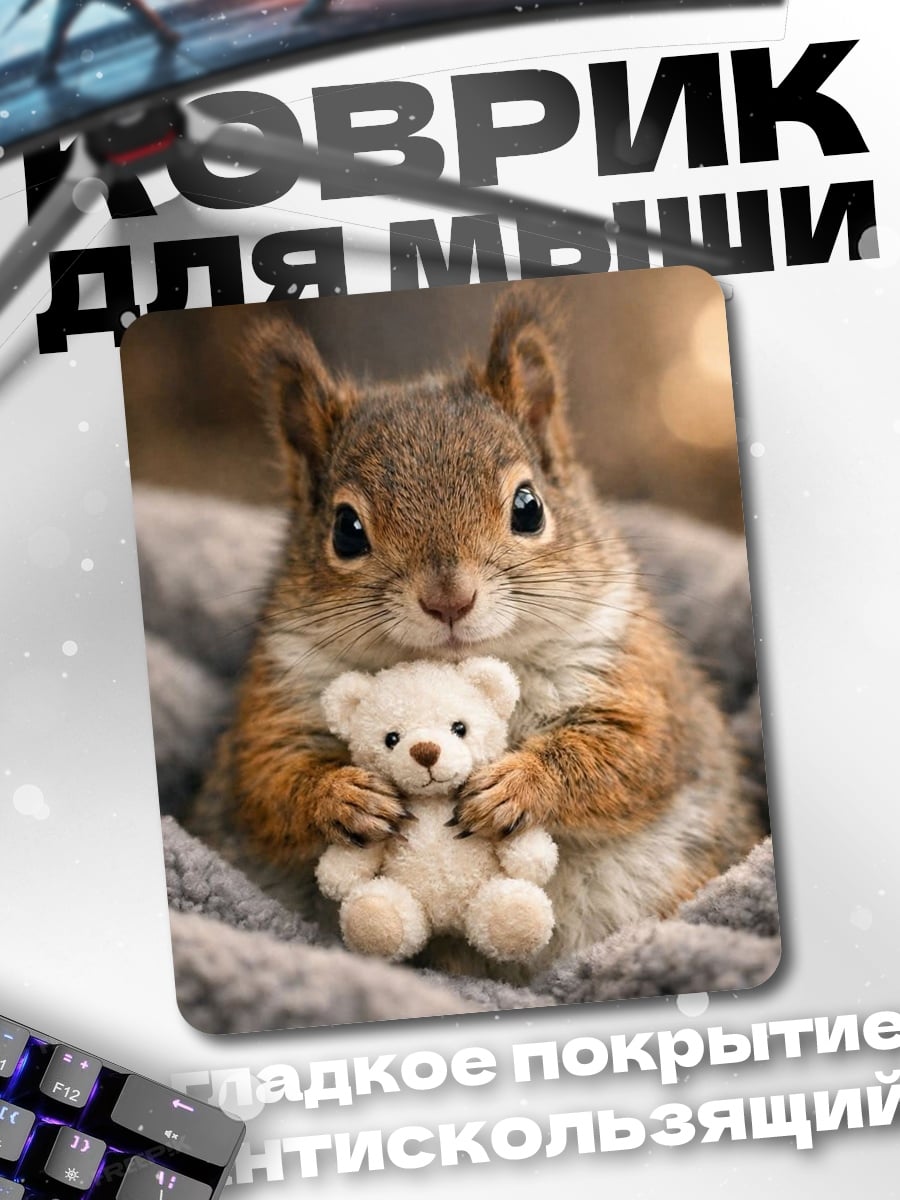 Коврик Белка с мишкой