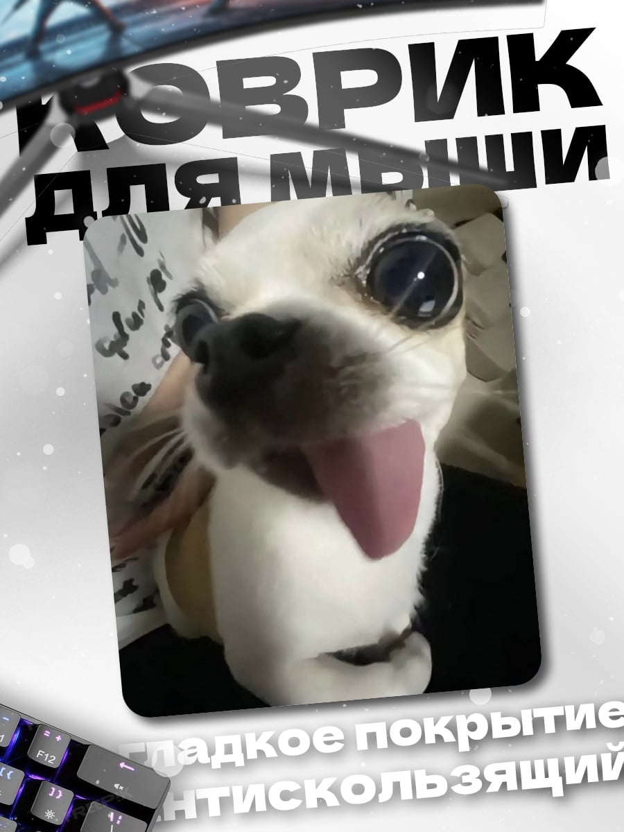 Коврик Чихуахуа с высунутым языком