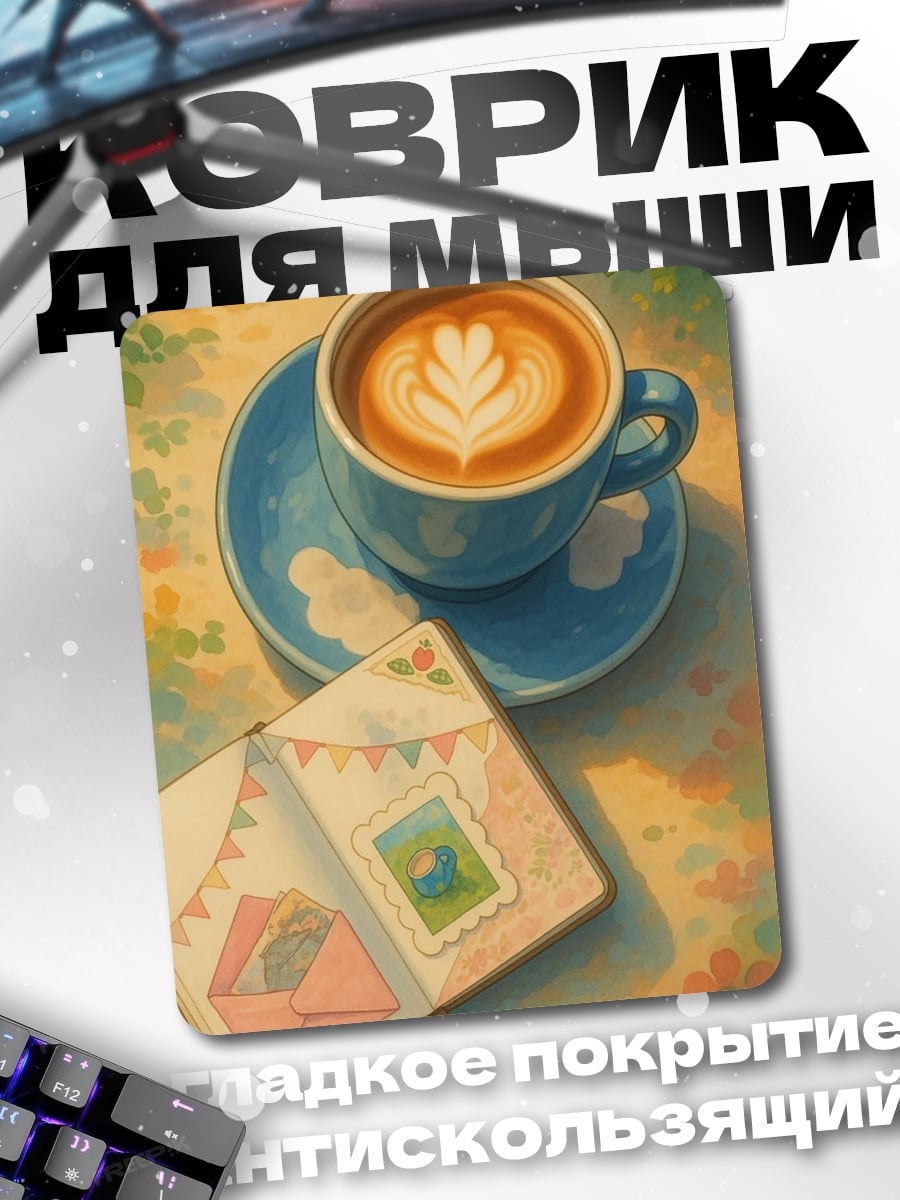 Коврик Кофе и блокнот