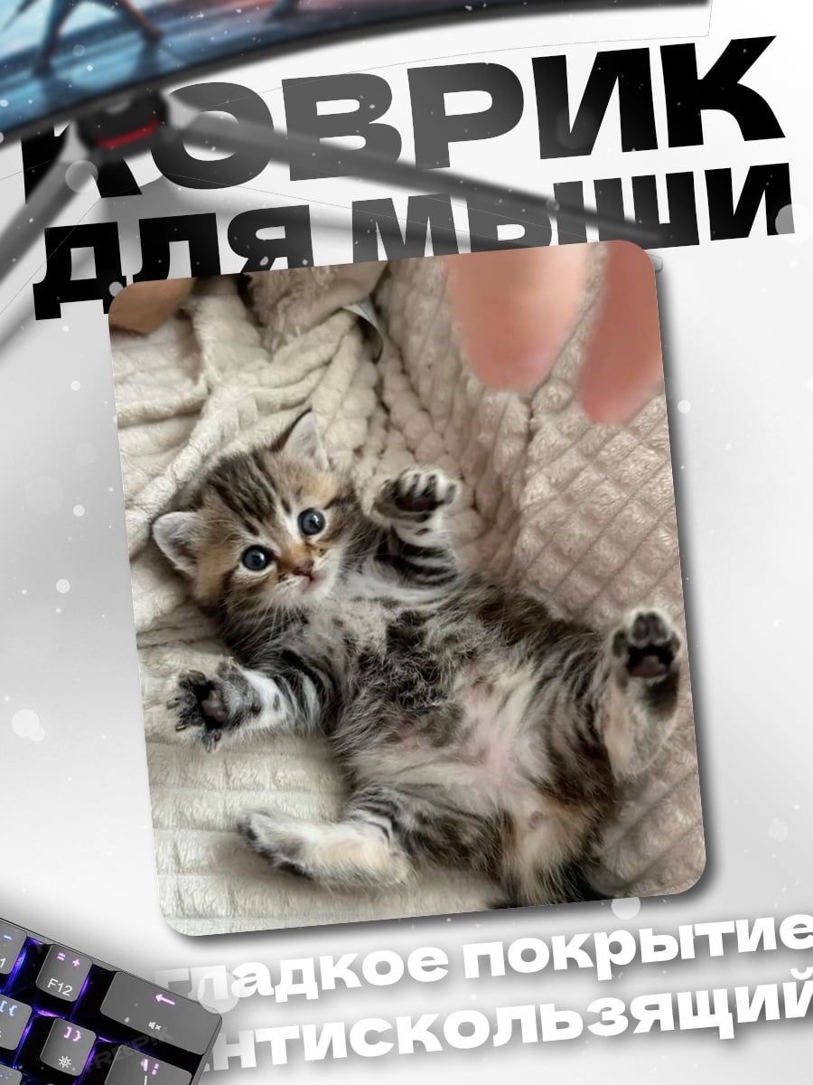 Коврик Котёнок на спине
