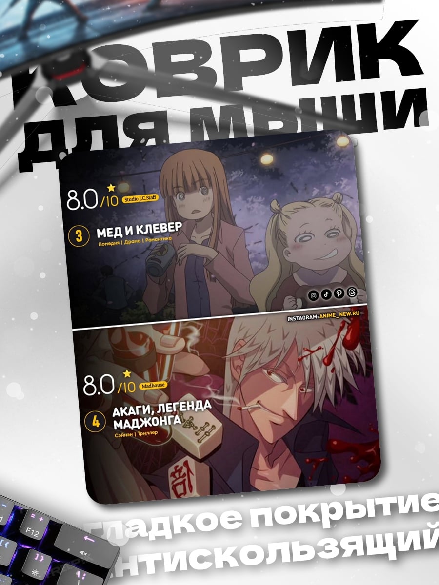 Коврик Аниме Мед и клевер
