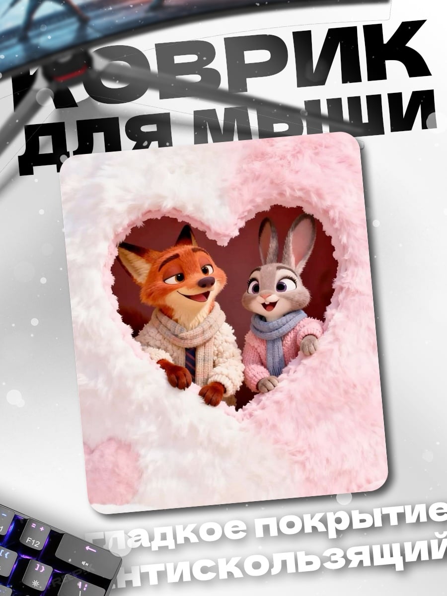 Коврик Ник и Джуди любовь