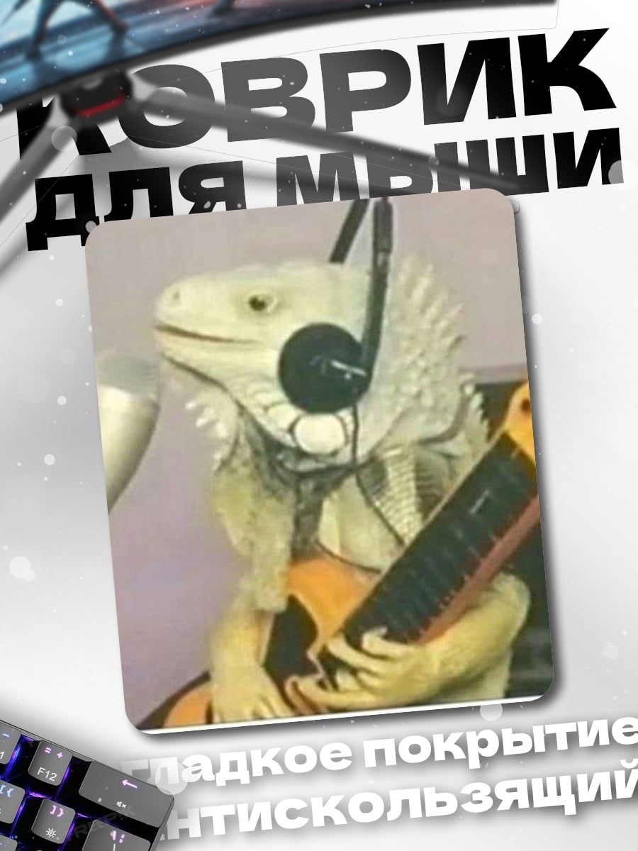 Коврик Игуана музыкант