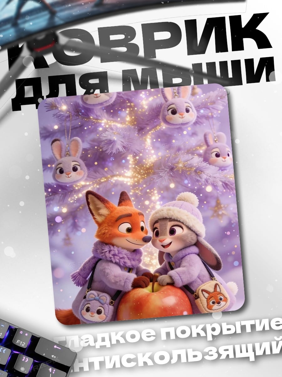 Коврик Зверополис зимняя сказка