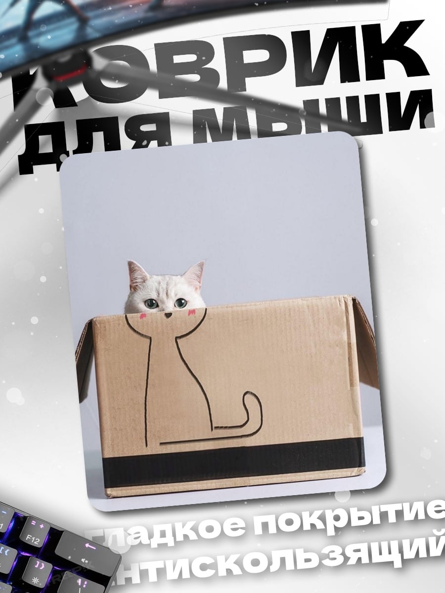 Коврик Кот в коробке