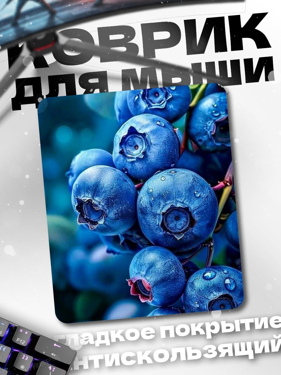 Коврик Спелая черника на ветке