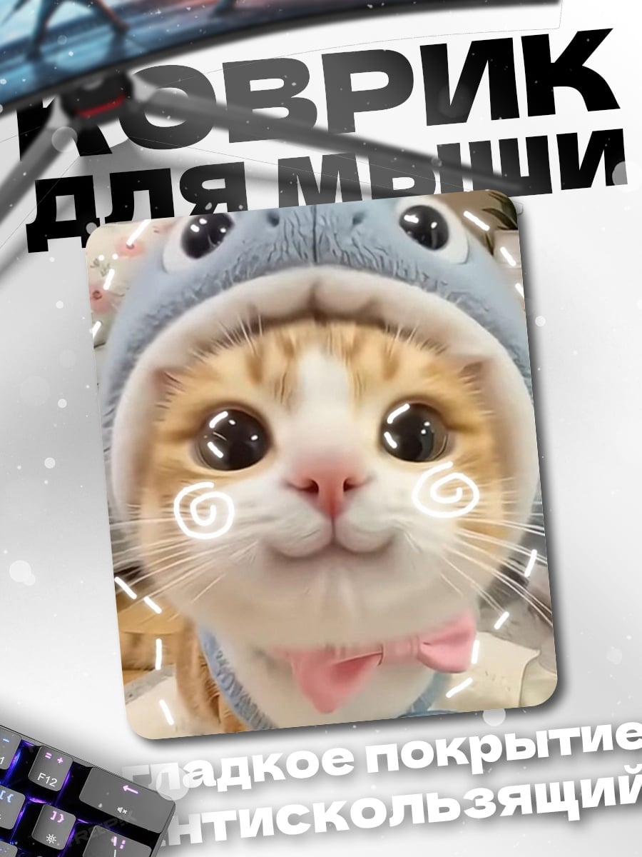 Коврик Кот в шапке