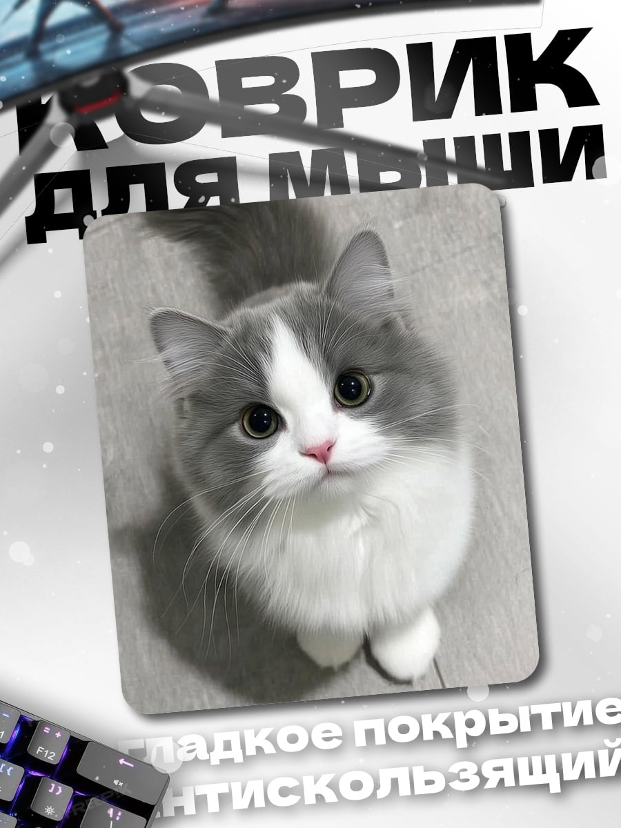 Коврик Пушистый котенок