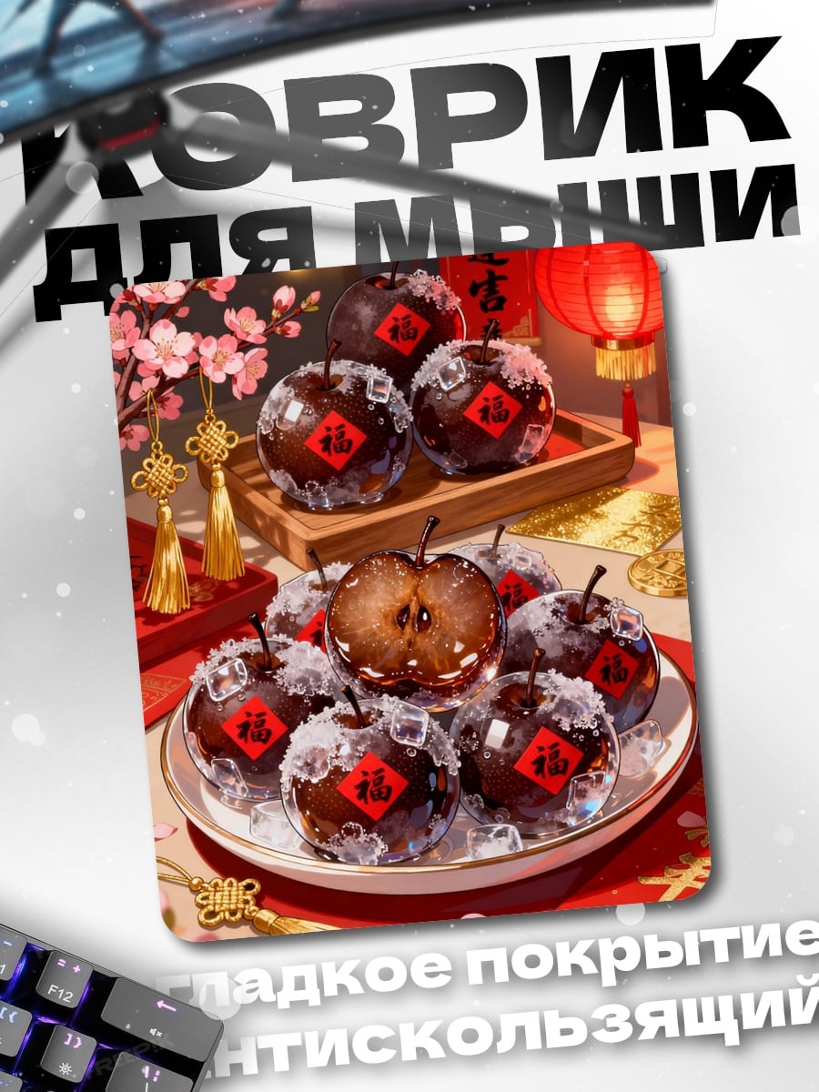 Коврик Яблоки на Новый год
