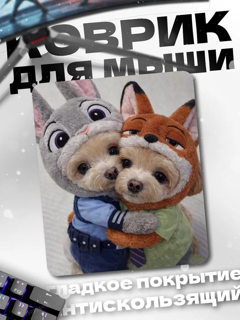 Коврик Зверополис обнимашки
