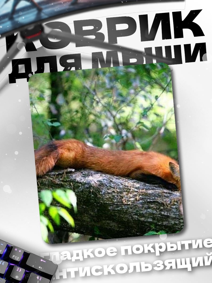 Коврик Рыжая лиса спит