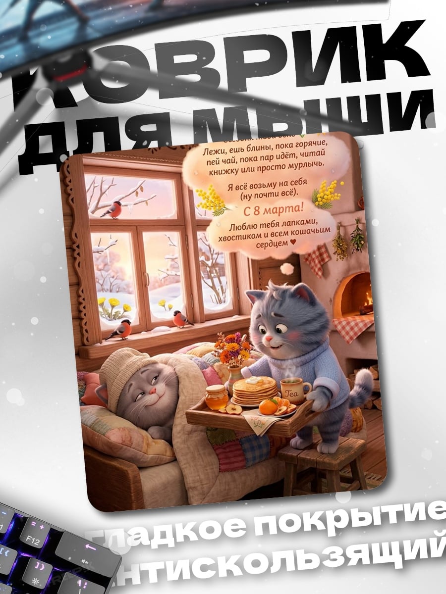 Коврик Доброе утро котики