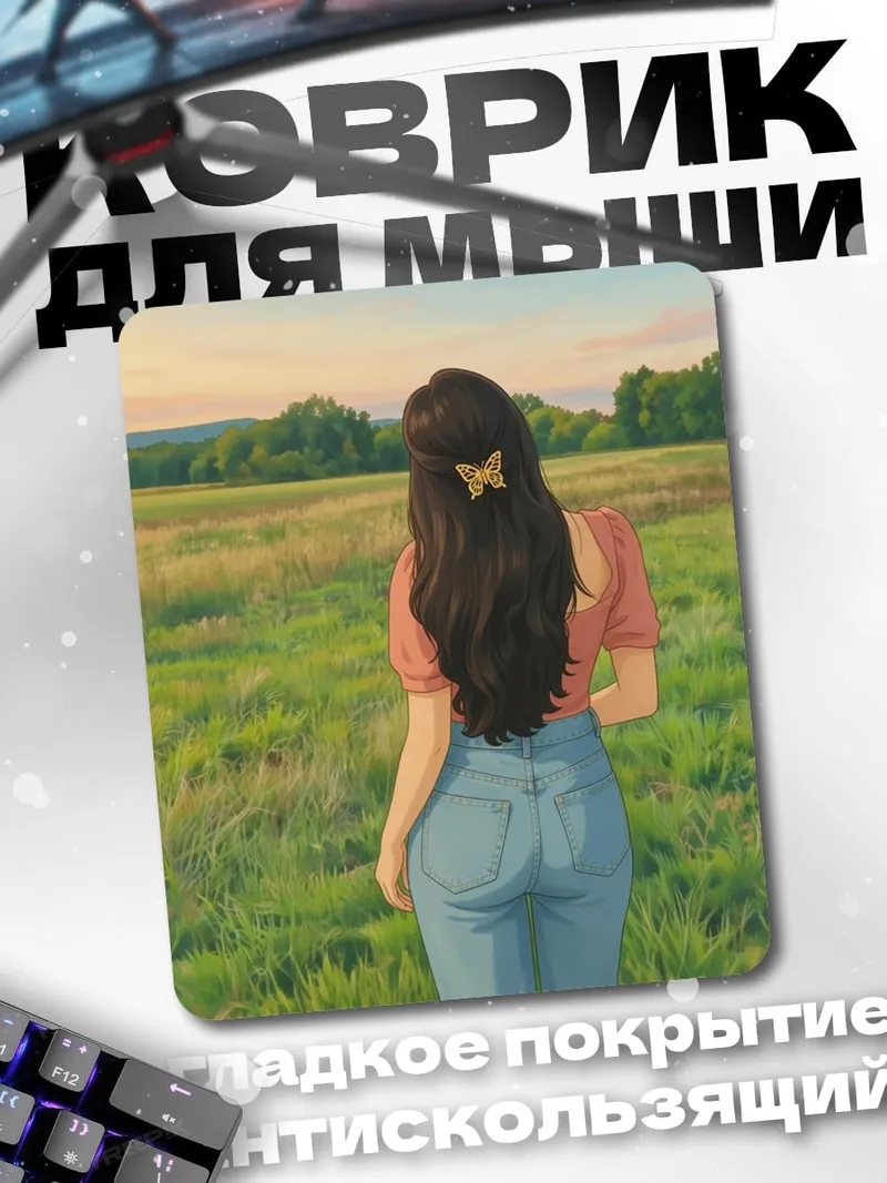 Коврик Девушка в поле