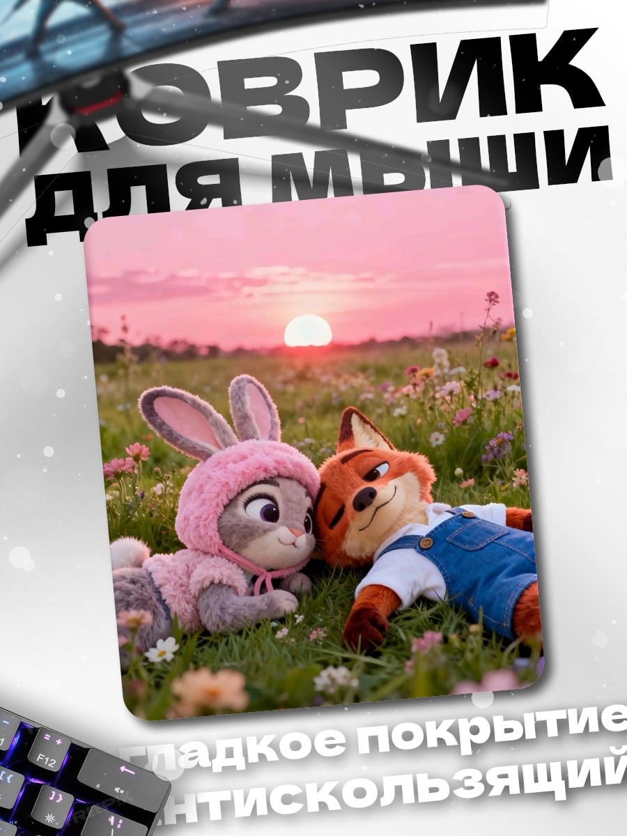Коврик Кролик и лис