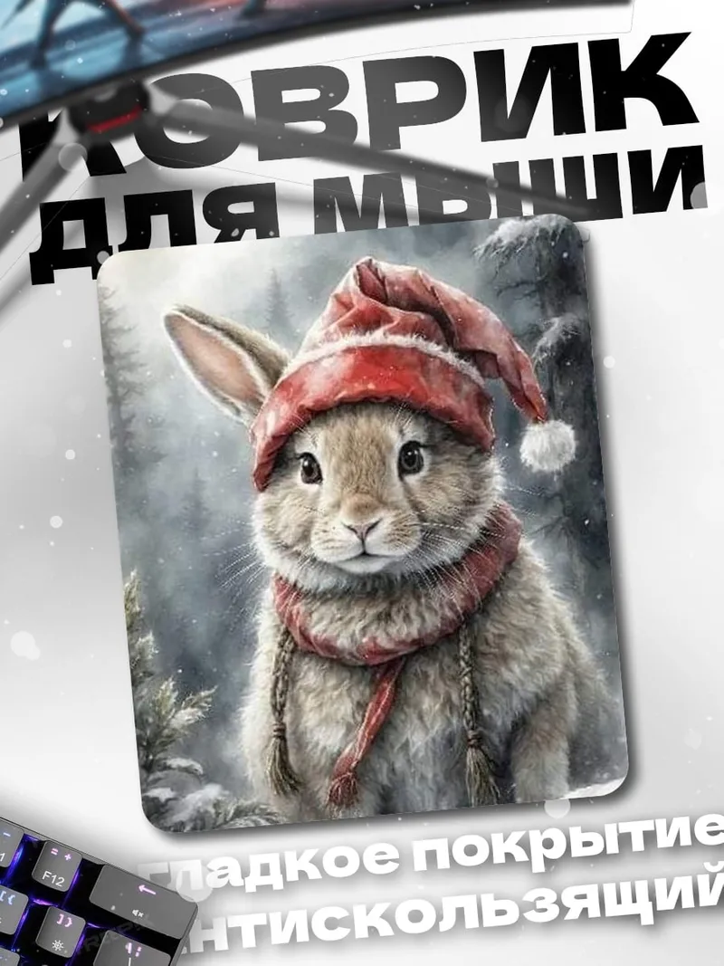 Коврик Заяц в шапке