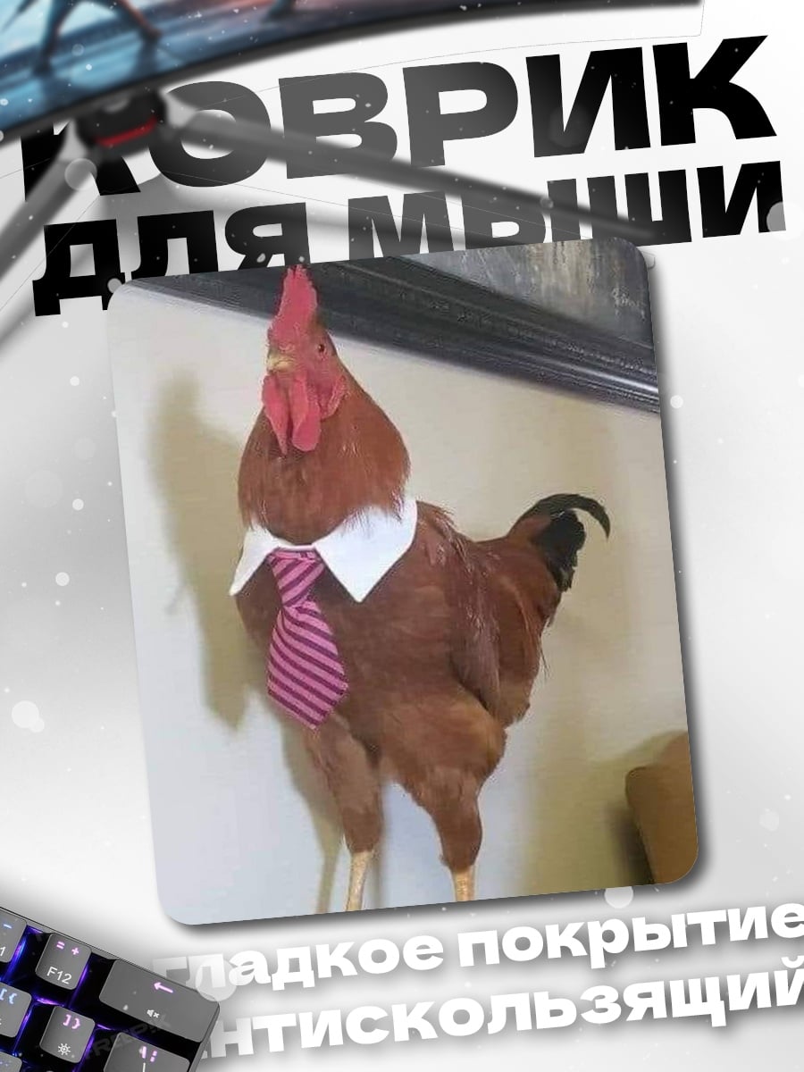 Коврик петух в костюме