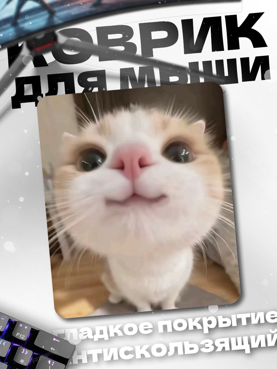 Коврик Кот крупным планом