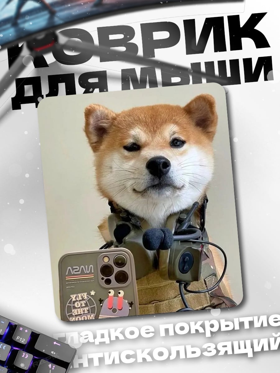 Коврик Шиба ину в броне