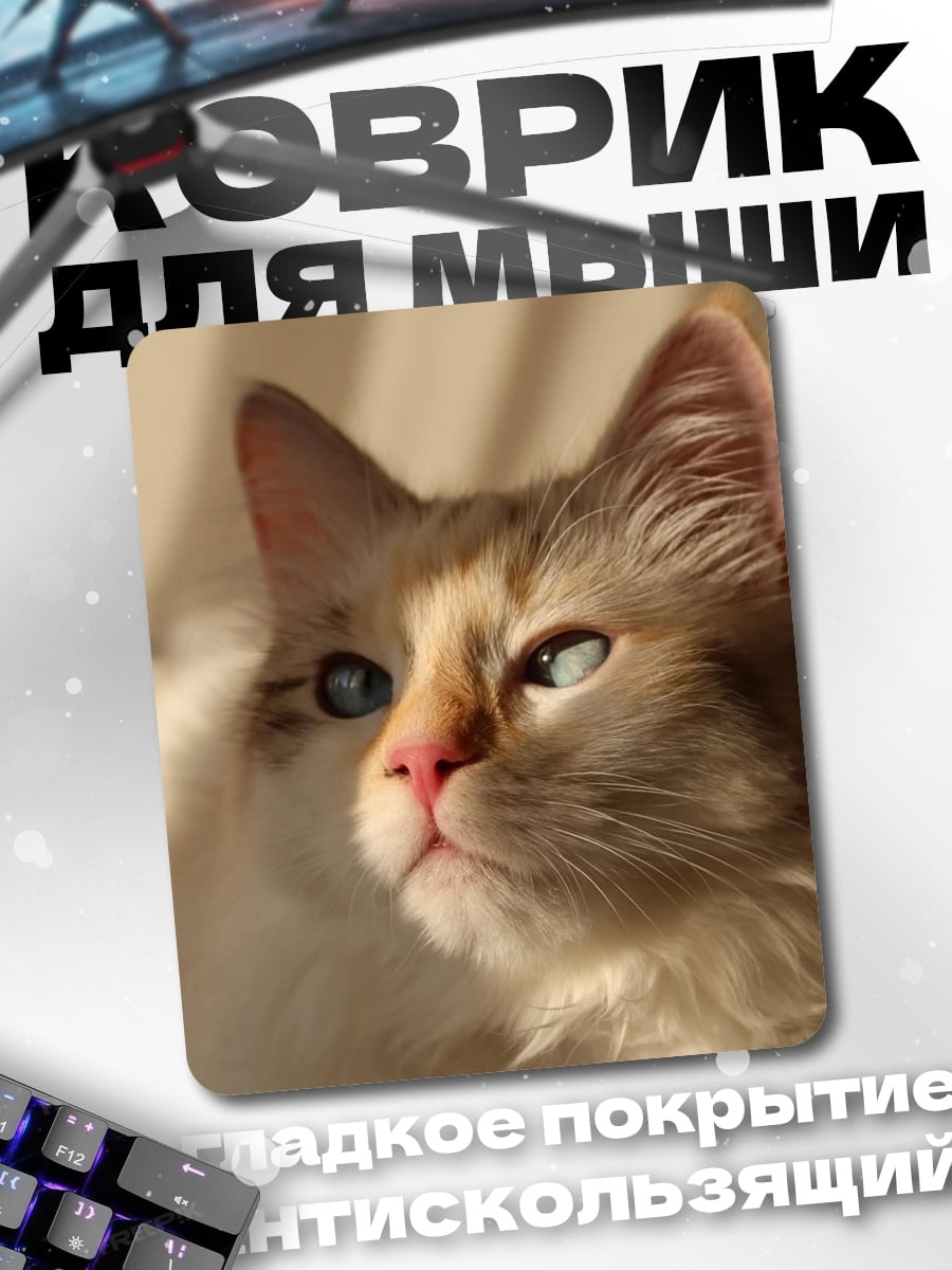 Коврик Кошка с голубыми глазами