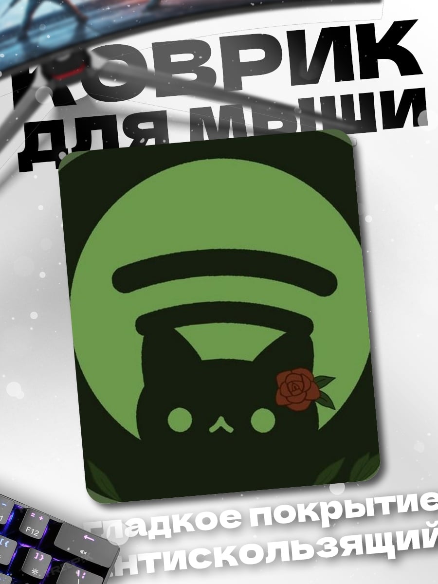 Коврик Черный кот Spotify