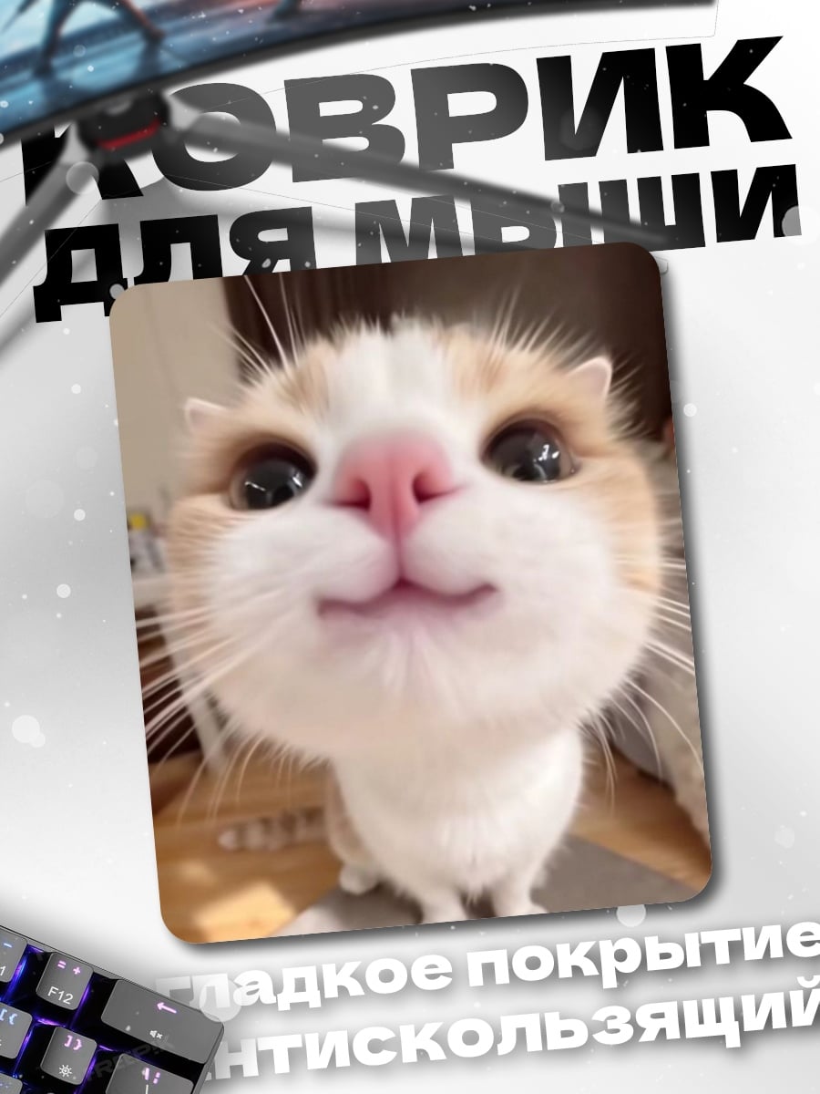 Коврик Кот крупным планом