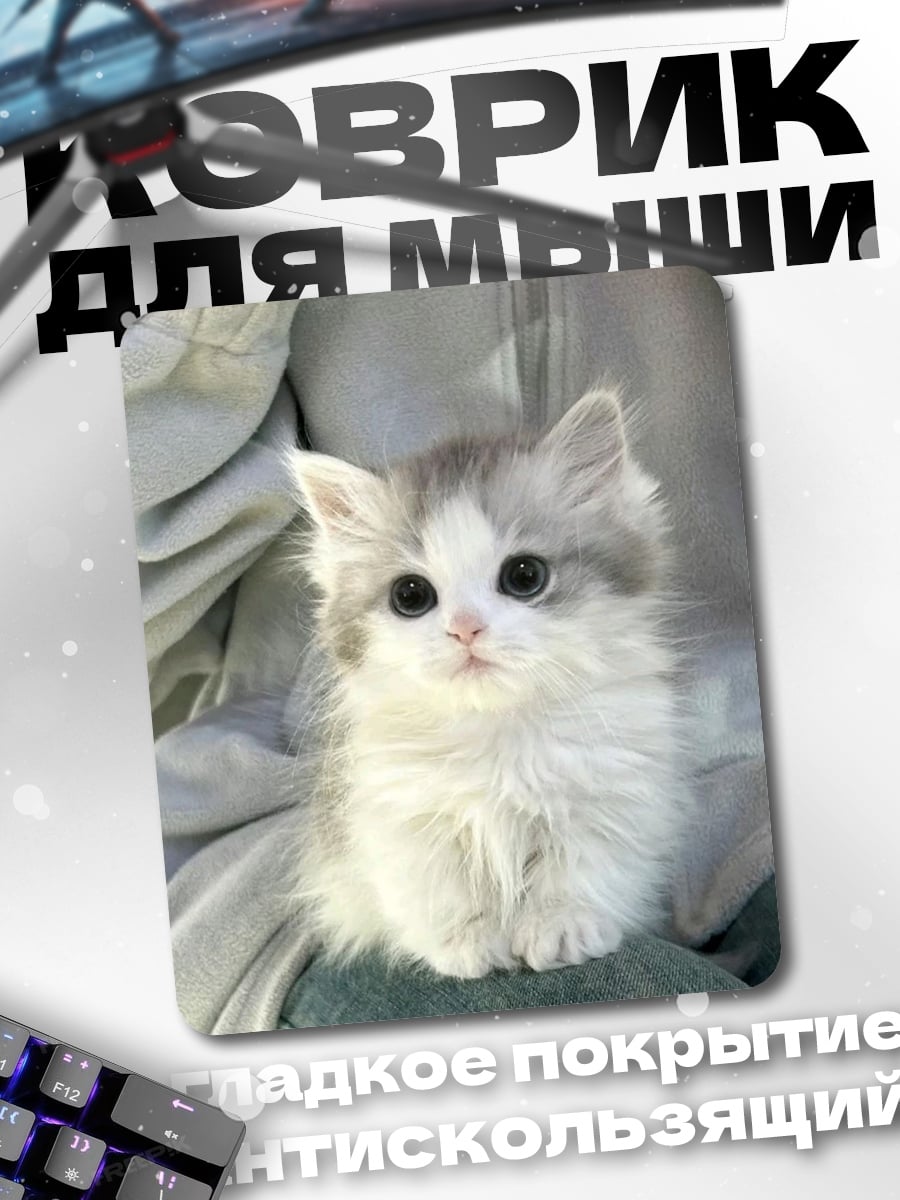 Коврик Пушистый котенок
