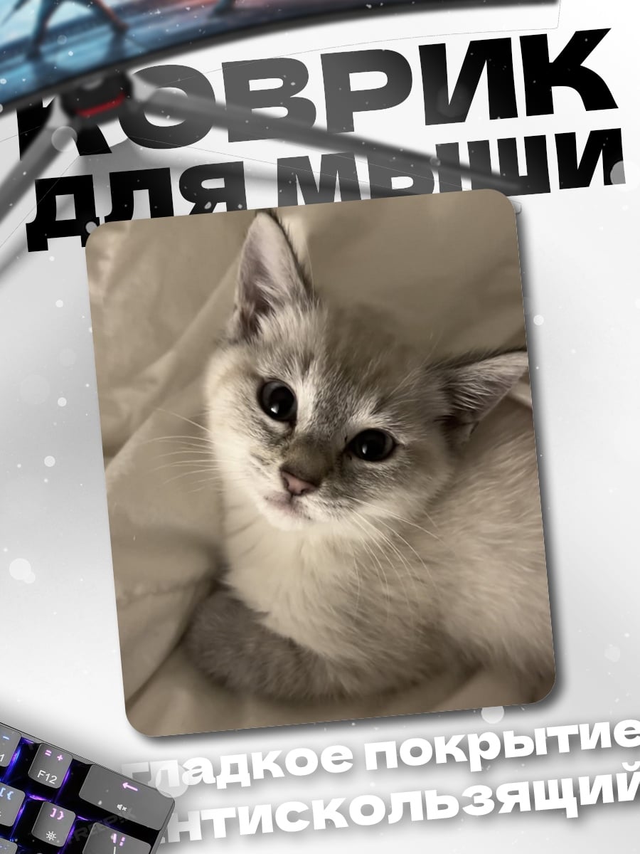 Коврик Котёнок на подушке