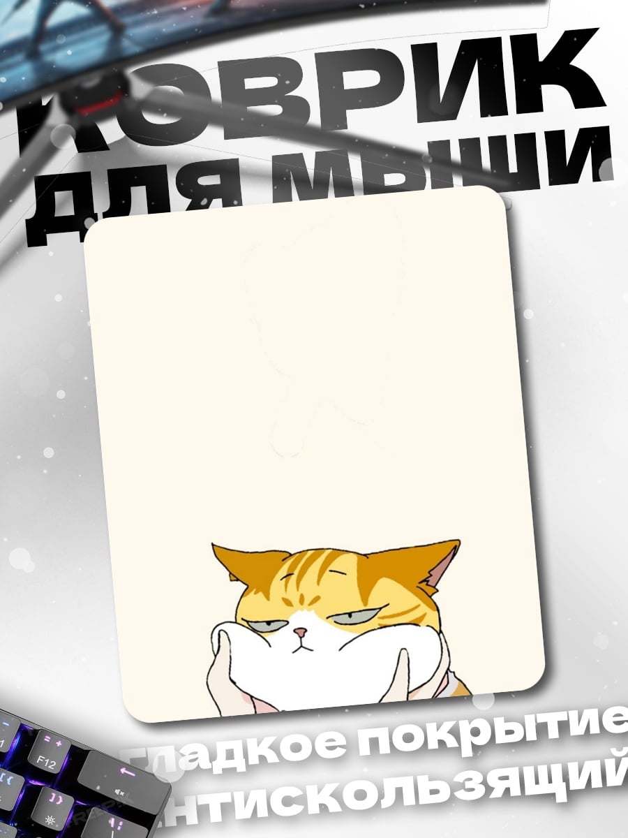 Коврик Удивленный кот