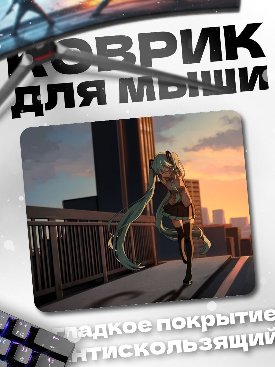 Коврик Мику на крыше