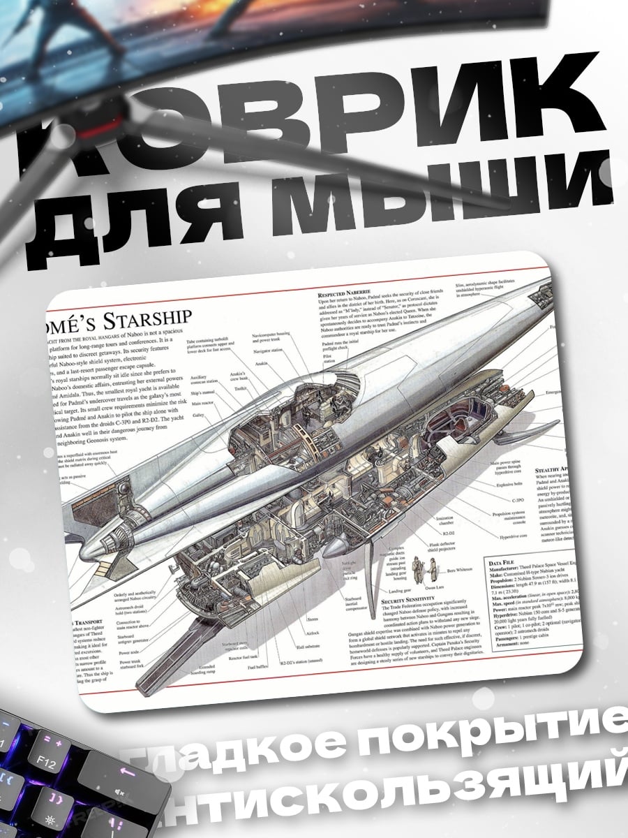 Коврик Чертеж корабля Падме