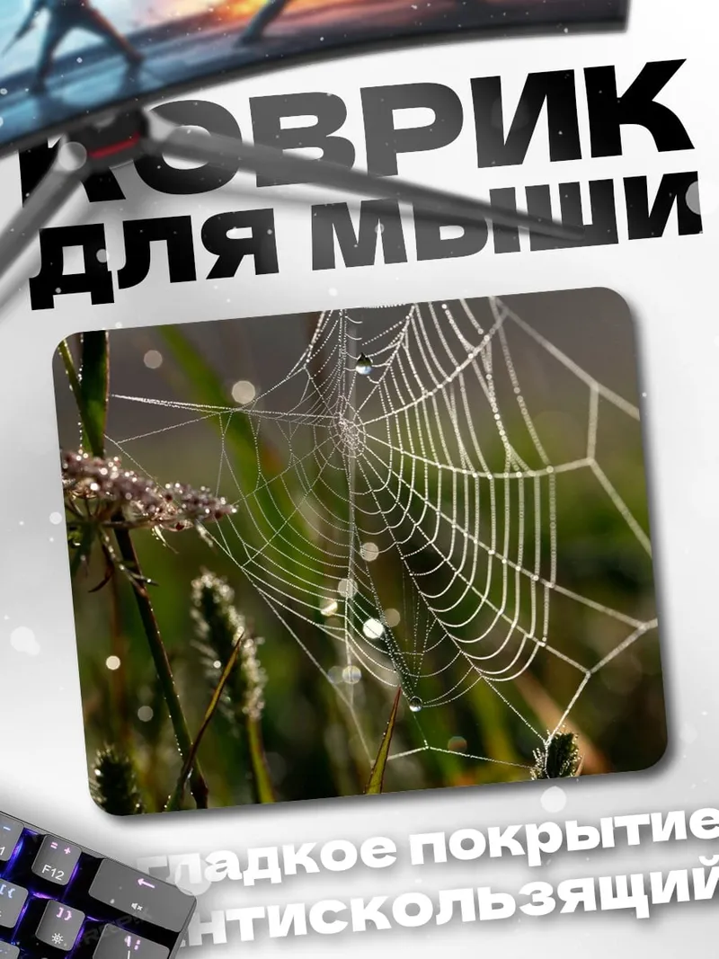 Коврик Паутина с росой