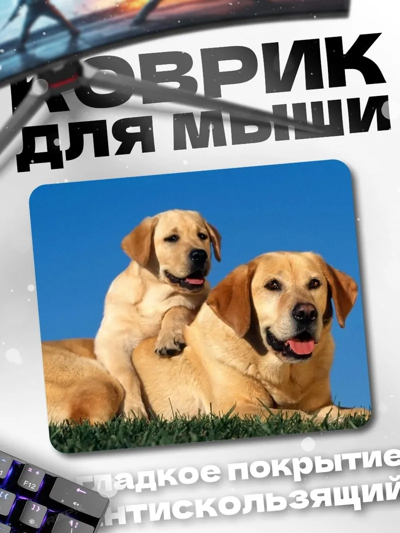 Коврик Лабрадоры мама и щенок