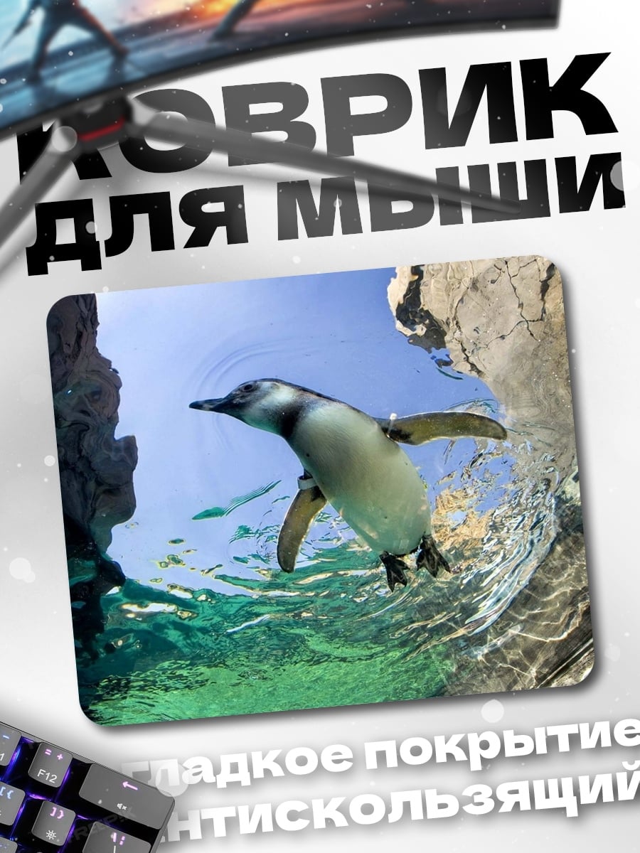 Коврик Пингвин ныряет в воду